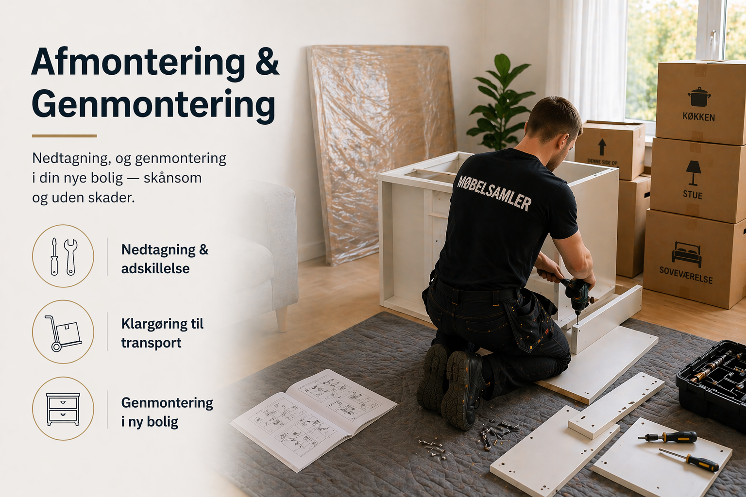 Afmontering & genmontering Afmontering & genmontering
